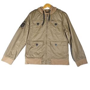 Empyre Hooded Full Zip Jacket Men's Size Large Green Insulated 6 Pockets